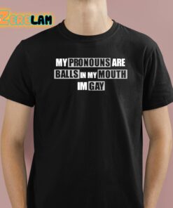 My Pronouns Are Balls In My Mouth Im Gay Shirt