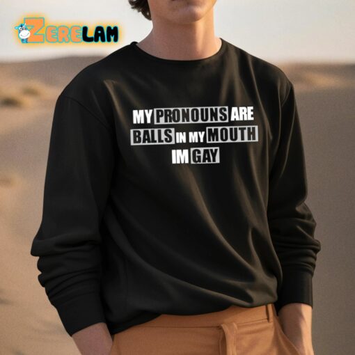 My Pronouns Are Balls In My Mouth Im Gay Shirt