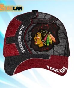 Blackhawks Custom Name 3D Hat