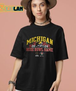 Nate Lewis Michigan 2024 Rose Bowl Game Shirt 13 1