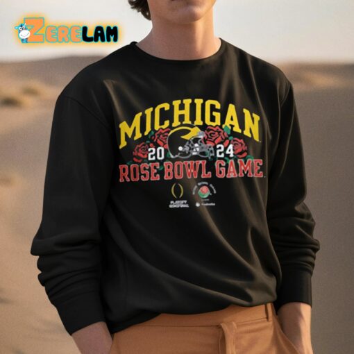 Nate Lewis Michigan 2024 Rose Bowl Game Shirt