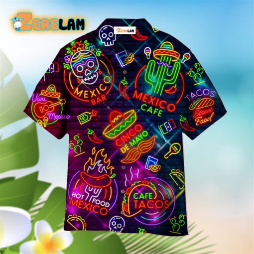 Neon Mexican Party Cinco De Mayo Hawaiian Shirt