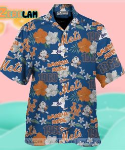 New York Mets City Style Button Up Shirt Big And Tall Hawaiian Shirts