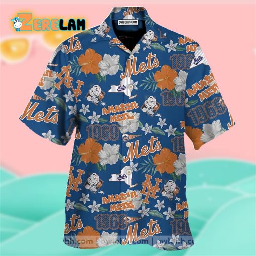 New York Mets City Style Button Up Shirt Big And Tall Hawaiian Shirts