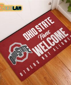 Ohio State Fans Welcome Others not Allowed Doormat 2