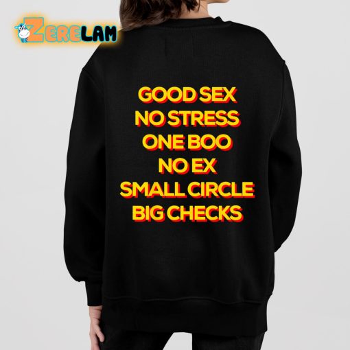 Oomf Magazine Good Sex No Stress One Boo No Ex Small Circle Big Checks Shirt