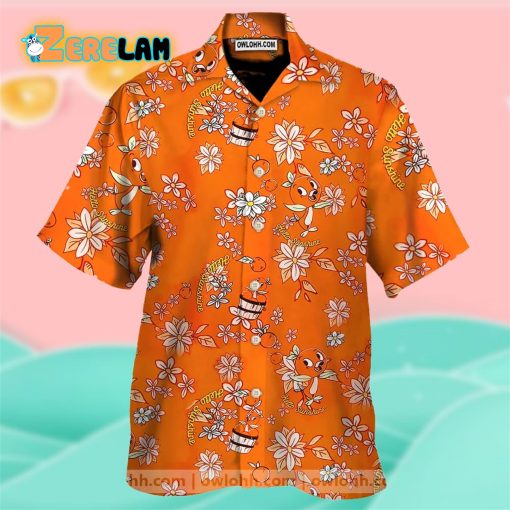 Orange Bird Aloha Hawaiian Shirt For Men