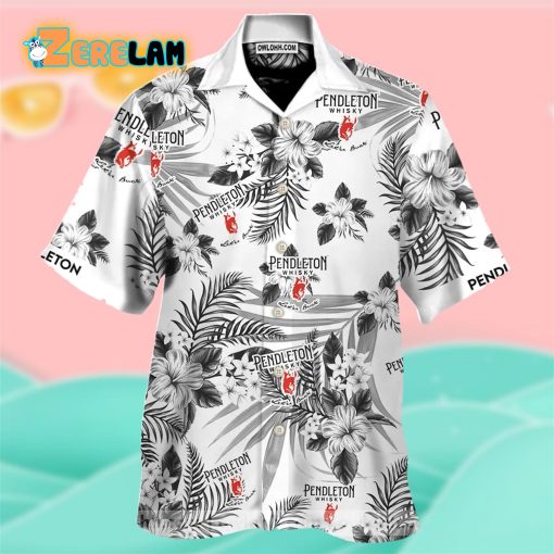 Pendleton Whisky Hawaiian Shirt White Men Women Beach Wear Short Sleeve Hawaii Shirt