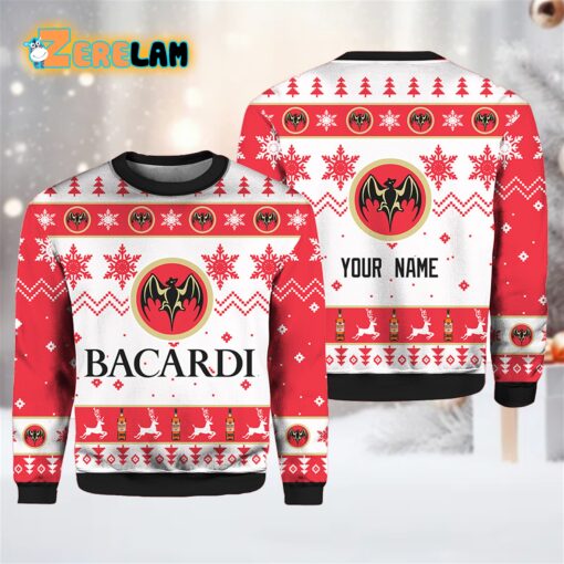 Personalized Name Bacardi Ugly Christmas Sweater