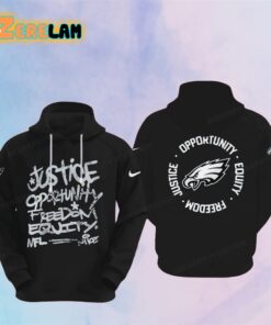 Philadelphia Eagles Justice Opportunity Equity Freedom Hoodie