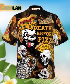 Pizza Rock Skulls Hawaiian Shirt