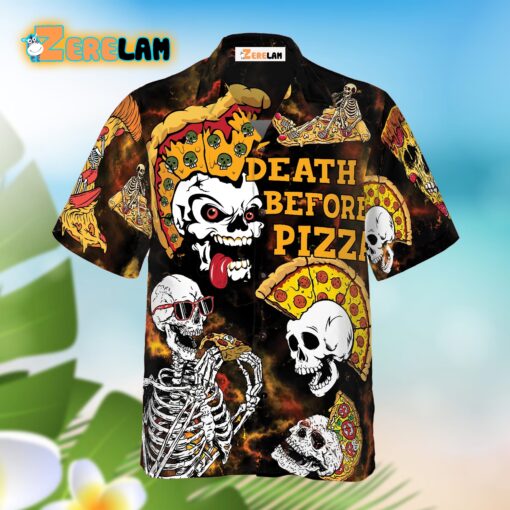 Pizza Rock Skulls Hawaiian Shirt