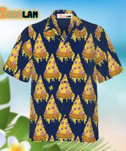 Pizza Skull Pattern Hawaiian Shirt