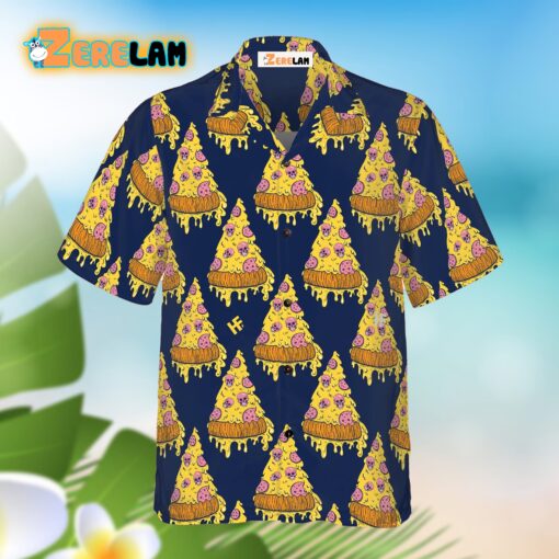 Pizza Skull Pattern Hawaiian Shirt