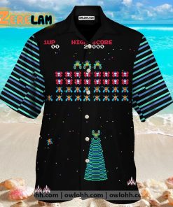 Retro Game Galaga Arcade Game Hawaiian Shirt