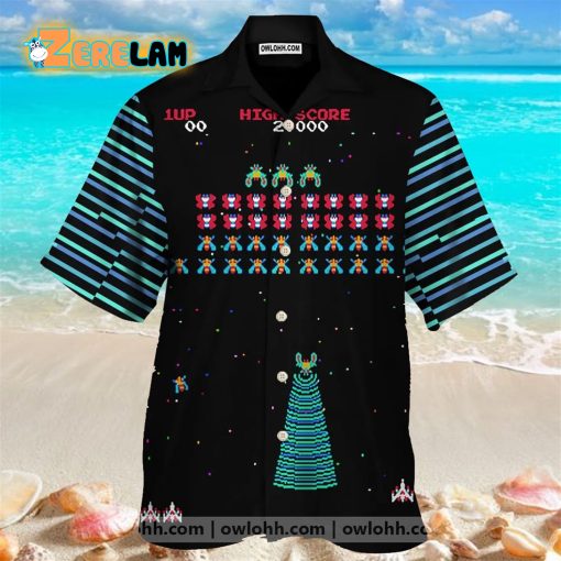 Retro Game Galaga Arcade Game Hawaiian Shirt