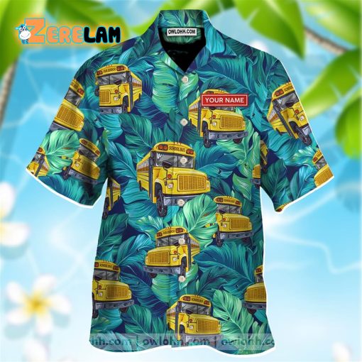 School Bus Driver Personalized Name 3d Hawaiian Shirt