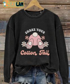 Shake Your Cotton Tail Easter Bunny Casual Print Sweatshirt 2