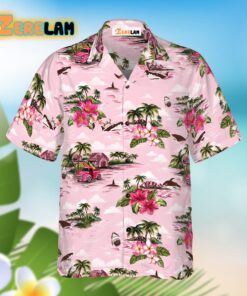 Shark Pink Flower Hawaiian Shirt