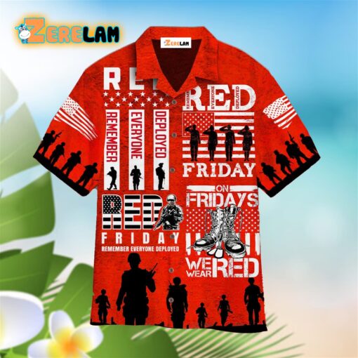 Shoe American Veterans On Friday We Wear Red Aloha Hawaiian Shirt
