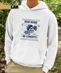 Skull Dead Inside But Go Cowboys Christmas Shirt 9 1