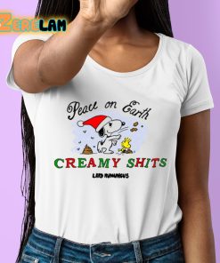 Snoopy Peace On Earth Creamy Shits Shirt 6 1