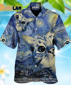 Starry Cats Hawaiian Hawaiian Shirt