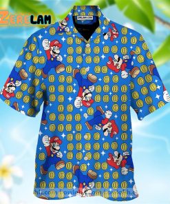 Super Mario With Coin Hawaiian Shirt