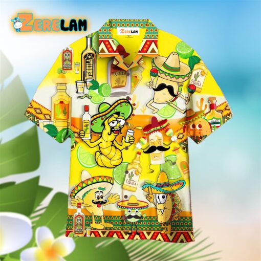 Tacos Tequila Yellow Aloha Hawaiian Shirt