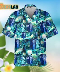 Tardis Starry Night Doctor Who Hawaiian Shirt