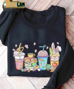 Teacher Easter Coffee Cute Bunny Casual Print Sweatshirt