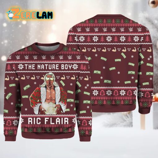 The Nature Wrestler Boy Ric Flair Christmas Sweater