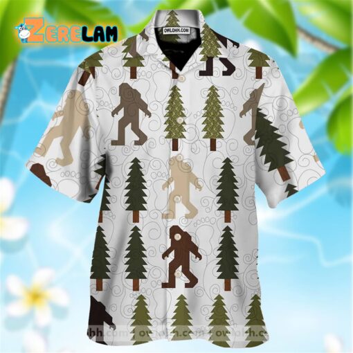 This Forest Is Home Of Bigfoot White Nice Design Hawaiian Shirt