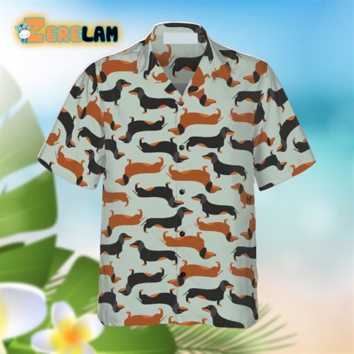 Tiny Dachshund Cute Dog Pattern Hawaiian Shirt