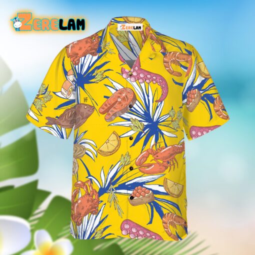 Tropical Floral Seafood Hawaiian Shirt