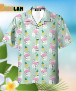 Tropical Pineapple Flamingo Shirt For Men Hawaiian Shirt