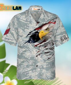 Veteran Proud US Airforce Camouflage Hawaiian Shirt