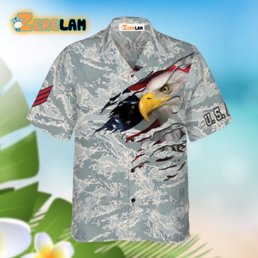 Veteran Proud US Airforce Camouflage Hawaiian Shirt