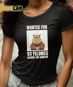 Wanted For 93 Felonies Across The Country Shirt 4 1