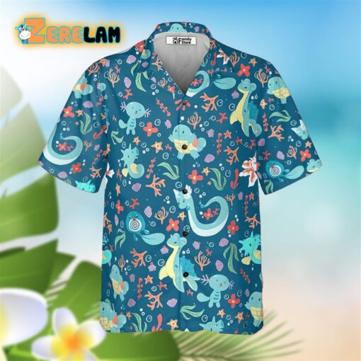 Water Pokemon Pattern Hawaiian Shirt