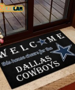 Welcome This House Cheers For The Dallas Cowboys Doormat 2