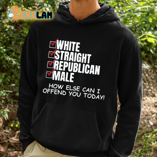 White Straight Republican Male How Else Can I Offend You Today Shirt