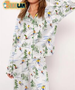 Winter Skiing People Pajama Set 2