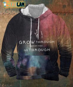 Womens Grow Through What You Go Through Motivational Print Casual Sweatshirt 2