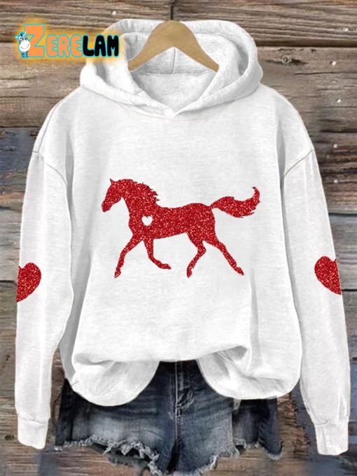 Women’s Horse Lovers Casual Hoodie