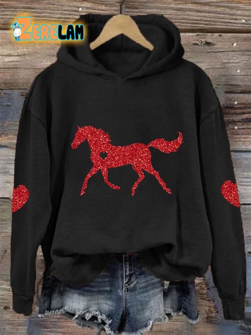 Women’s Horse Lovers Casual Hoodie