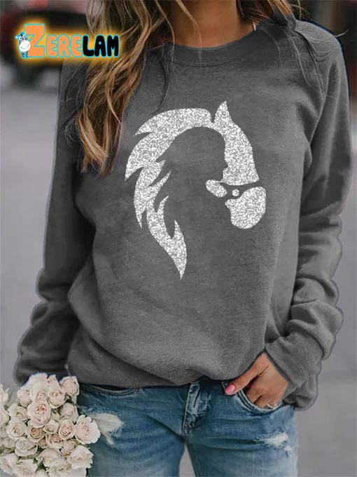 Women’s Horse Lovers Casual Sweatshirt
