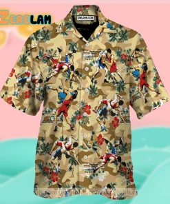 Wrestling Brown Camo Unisex Hawaiian Shirts Beach Shirt