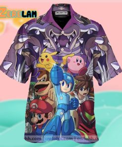 Zelda Pokemon Mario Party Hawaiian Shirt