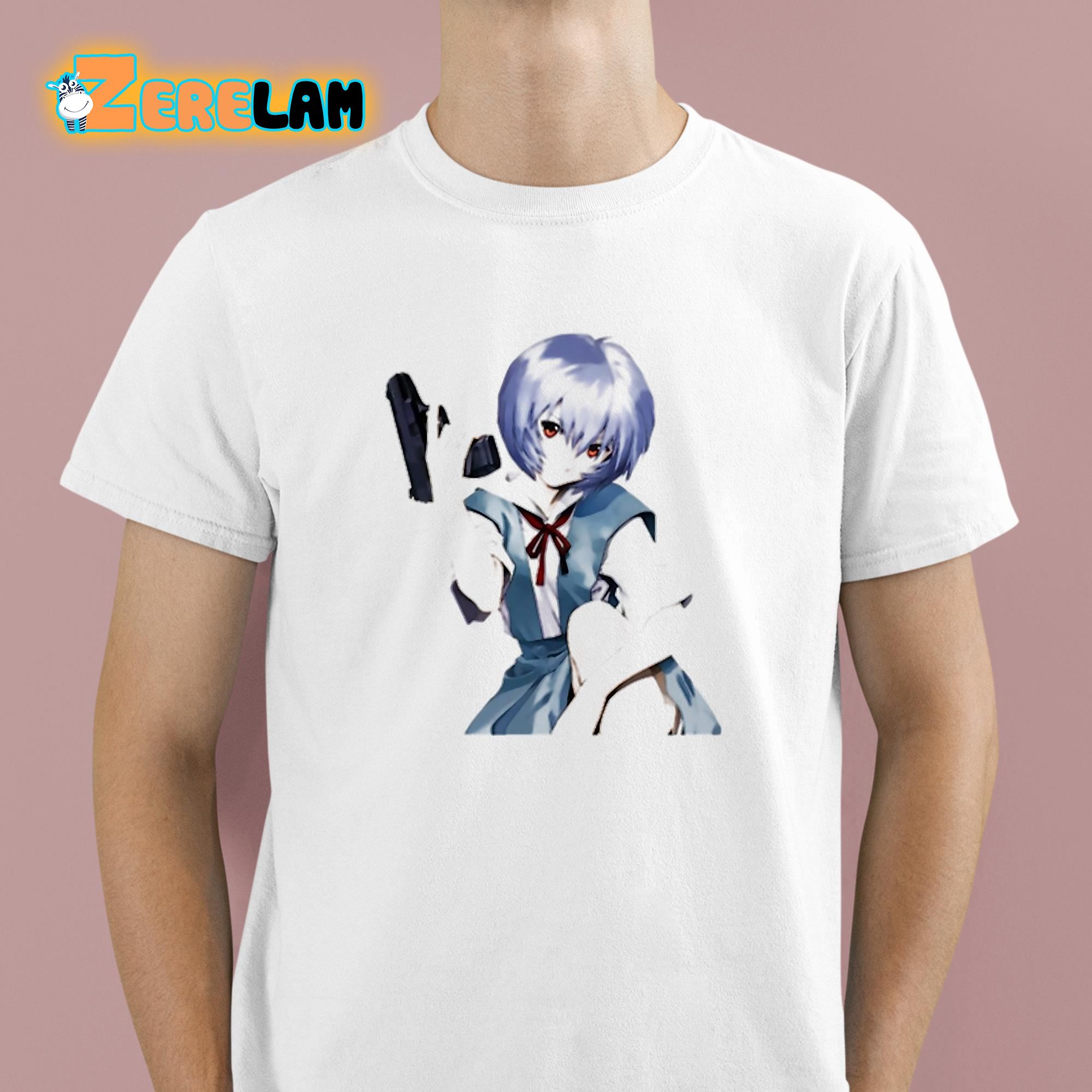 Zofrec Rei Ayanami With Gun Shirt 1 1